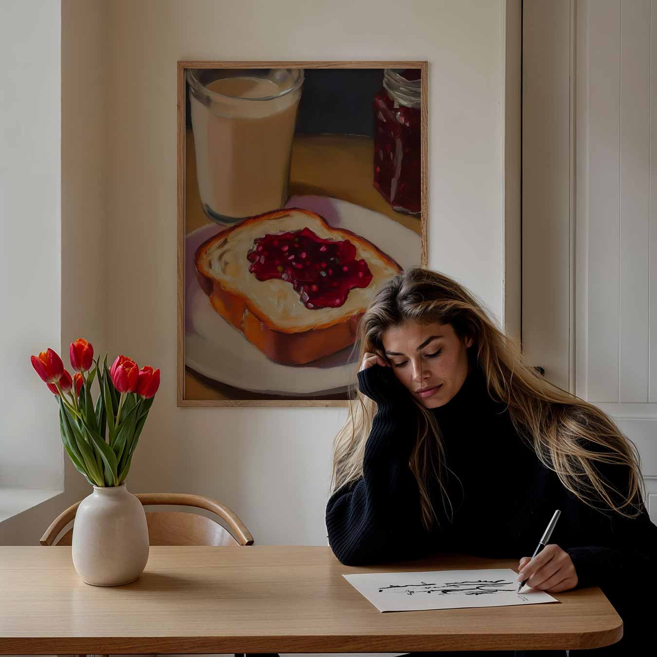 Ontbijt Nostalgie Poster-WallArtistic