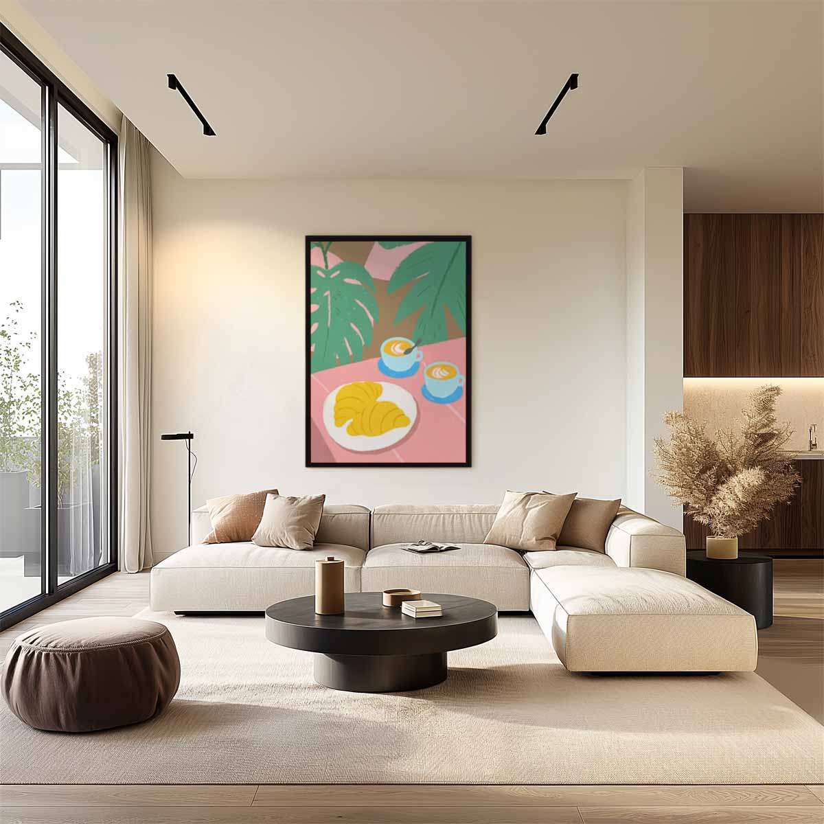 Ontspannen Ontbijtsfeer Kunstwerk-canvas-dibond-plexiglas-wanddecoratie-WallArtistic