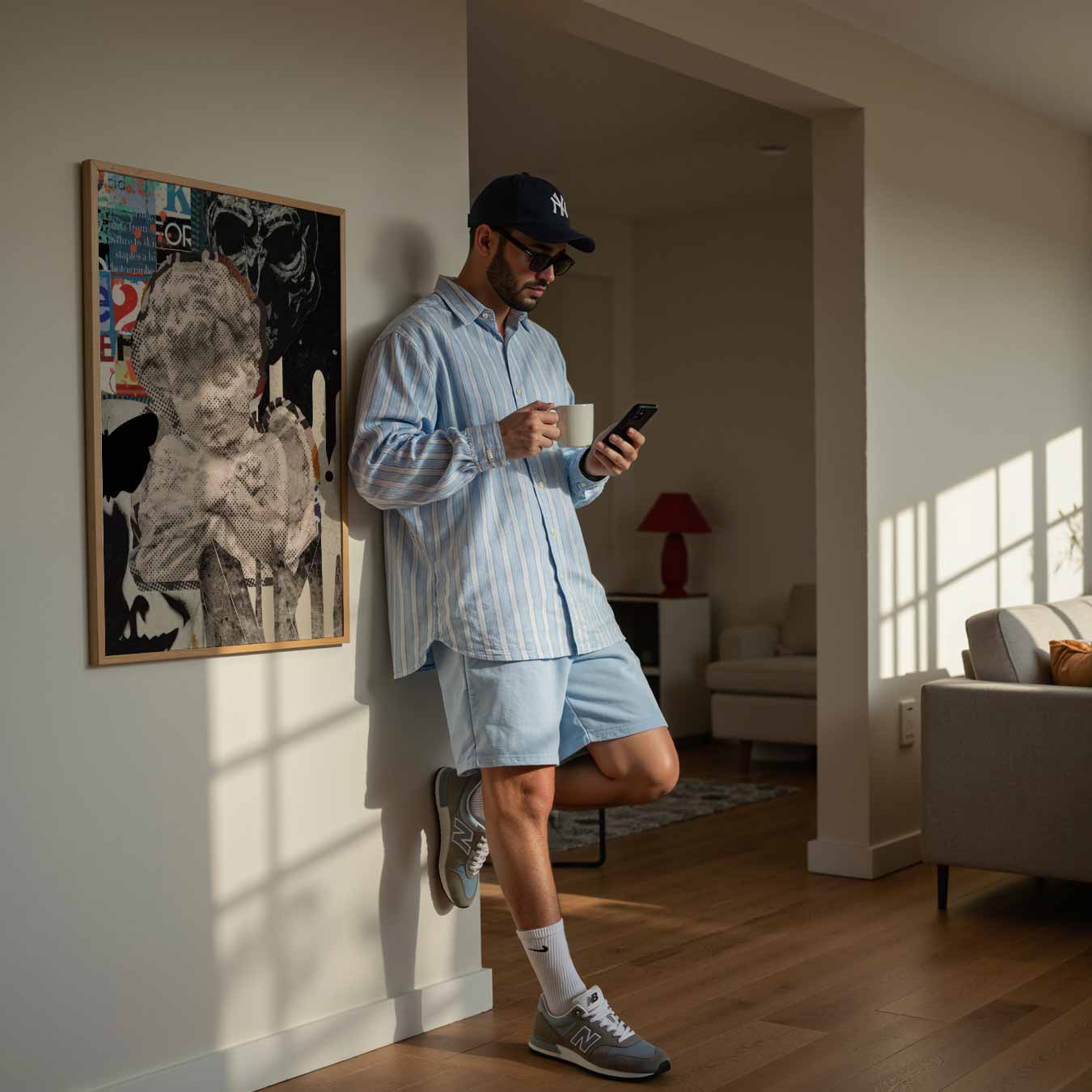 Engelachtige Collage met Contrast en Symboliek Posters-WallArtistic