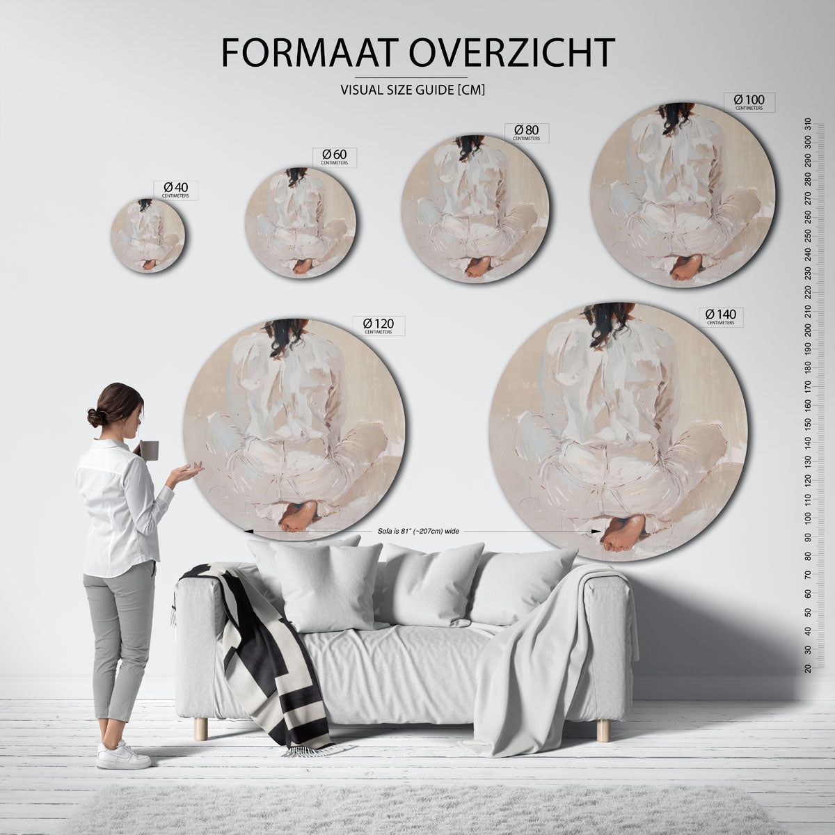 Zittende figuur Muurcirkel