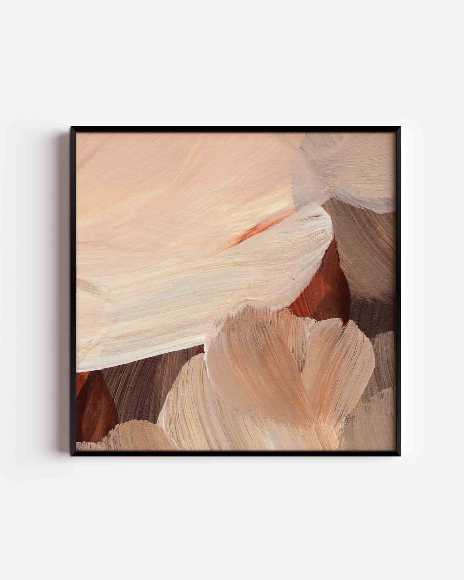 Abstracte penseelstreken Poster