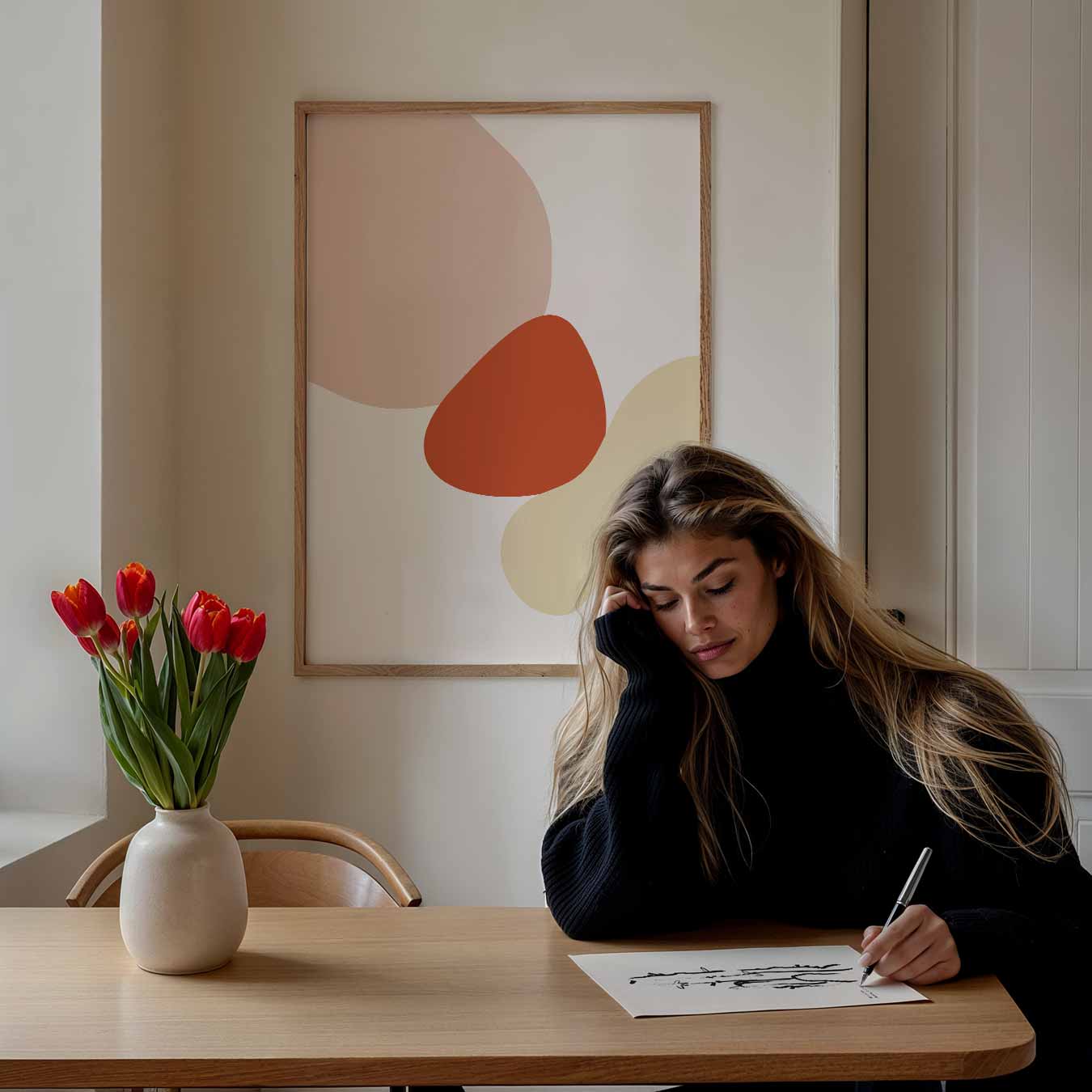 Trendy Abstracte Kunstposter