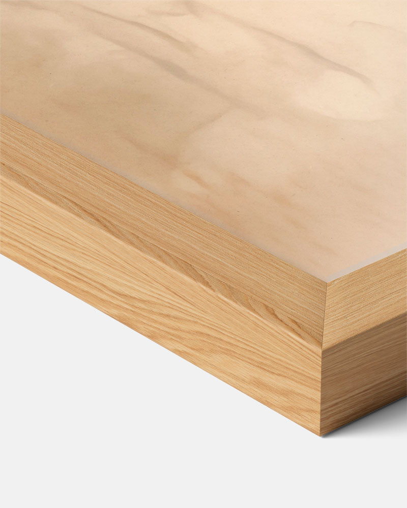 Elegante Beige Krullen Poster-WallArtistic