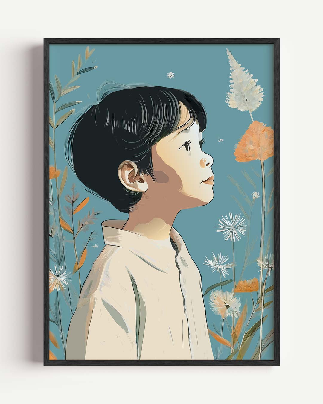 Dromerige Bloemkind Poster-WallArtistic