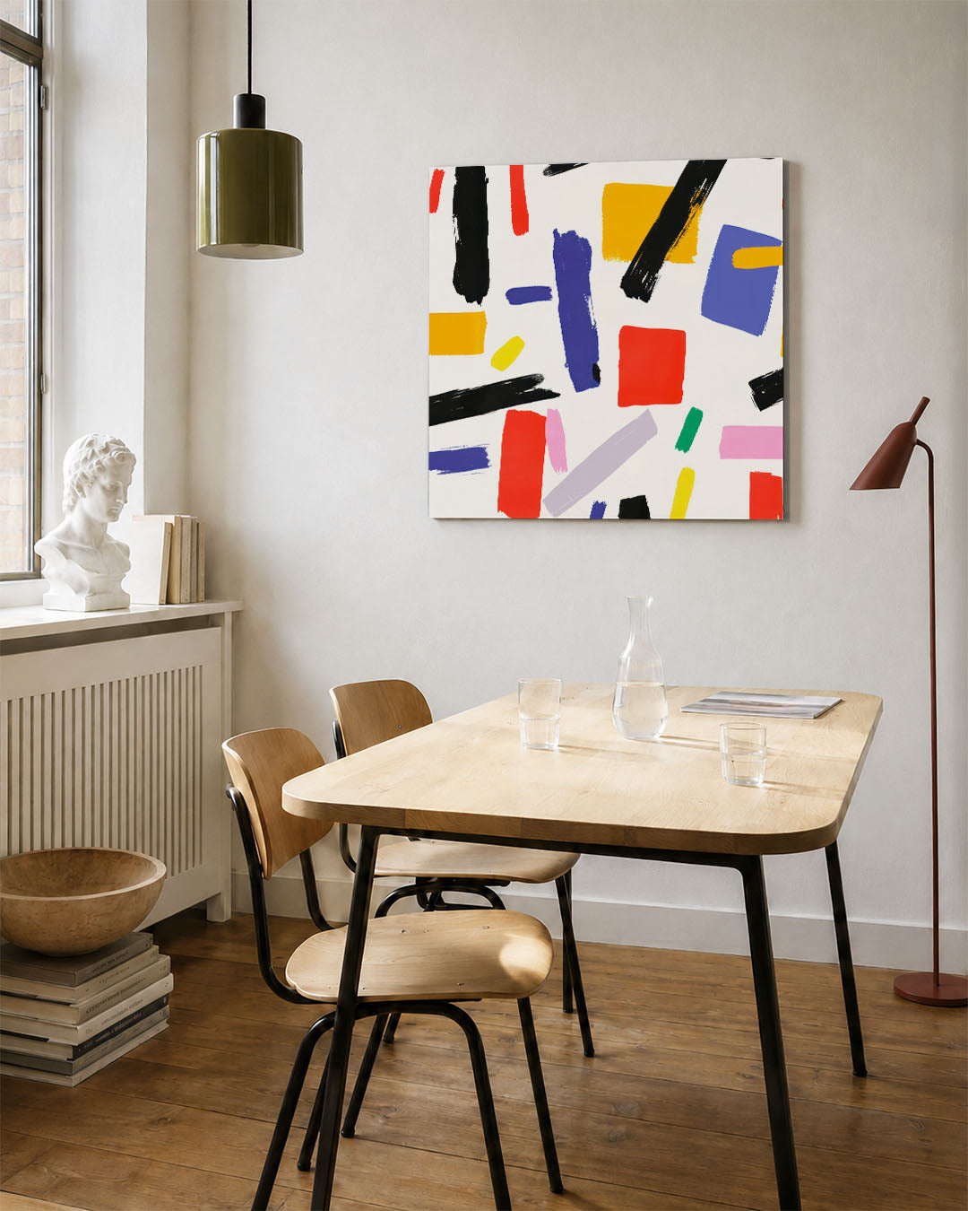 Kleurrijke vormen Kunstwerk