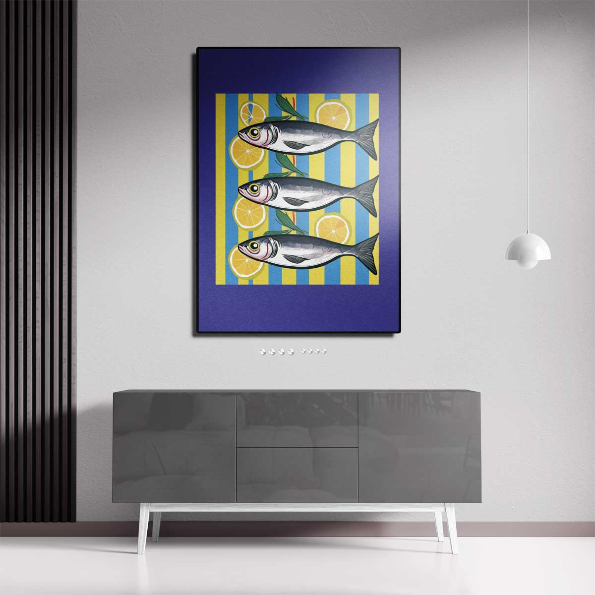 Zomerse Vischarmonie Kunstwerk-canvas-dibond-plexiglas-wanddecoratie-WallArtistic