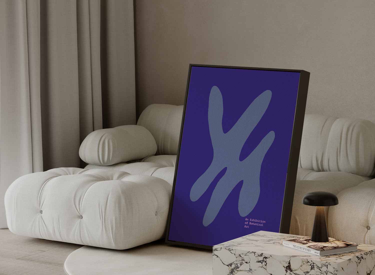 Abstracte Botanische Expressie Kunstwerk-canvas-dibond-plexiglas-wanddecoratie-WallArtistic
