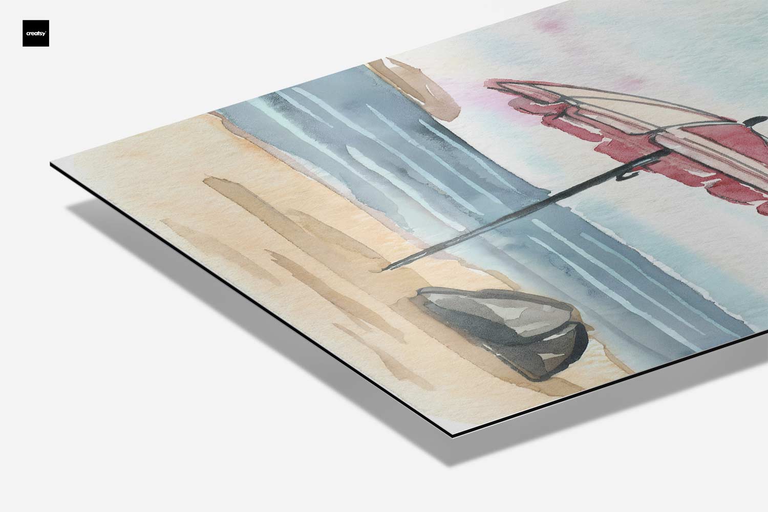 Zomerse Strand Indruk Kunstwerk-canvas-dibond-plexiglas-wanddecoratie-WallArtistic