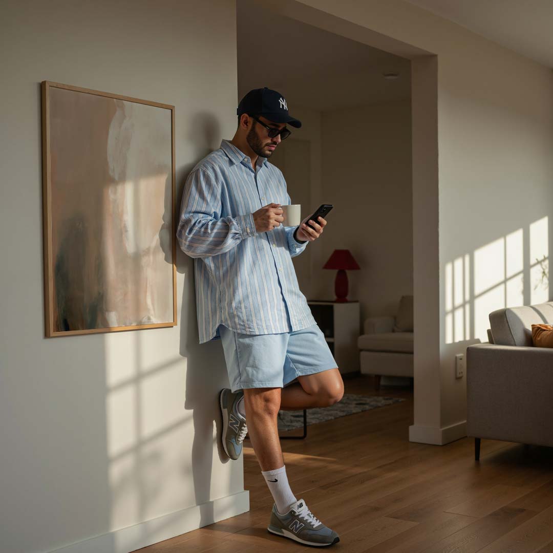 Abstracte Beige Kleurenmix Poster-WallArtistic