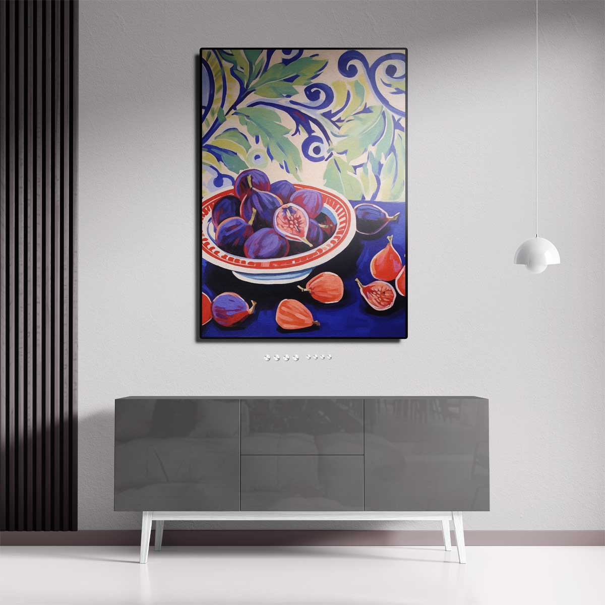 Kleurrijk Stilleven met Vijgen Kunstwerk-canvas-dibond-plexiglas-wanddecoratie-WallArtistic