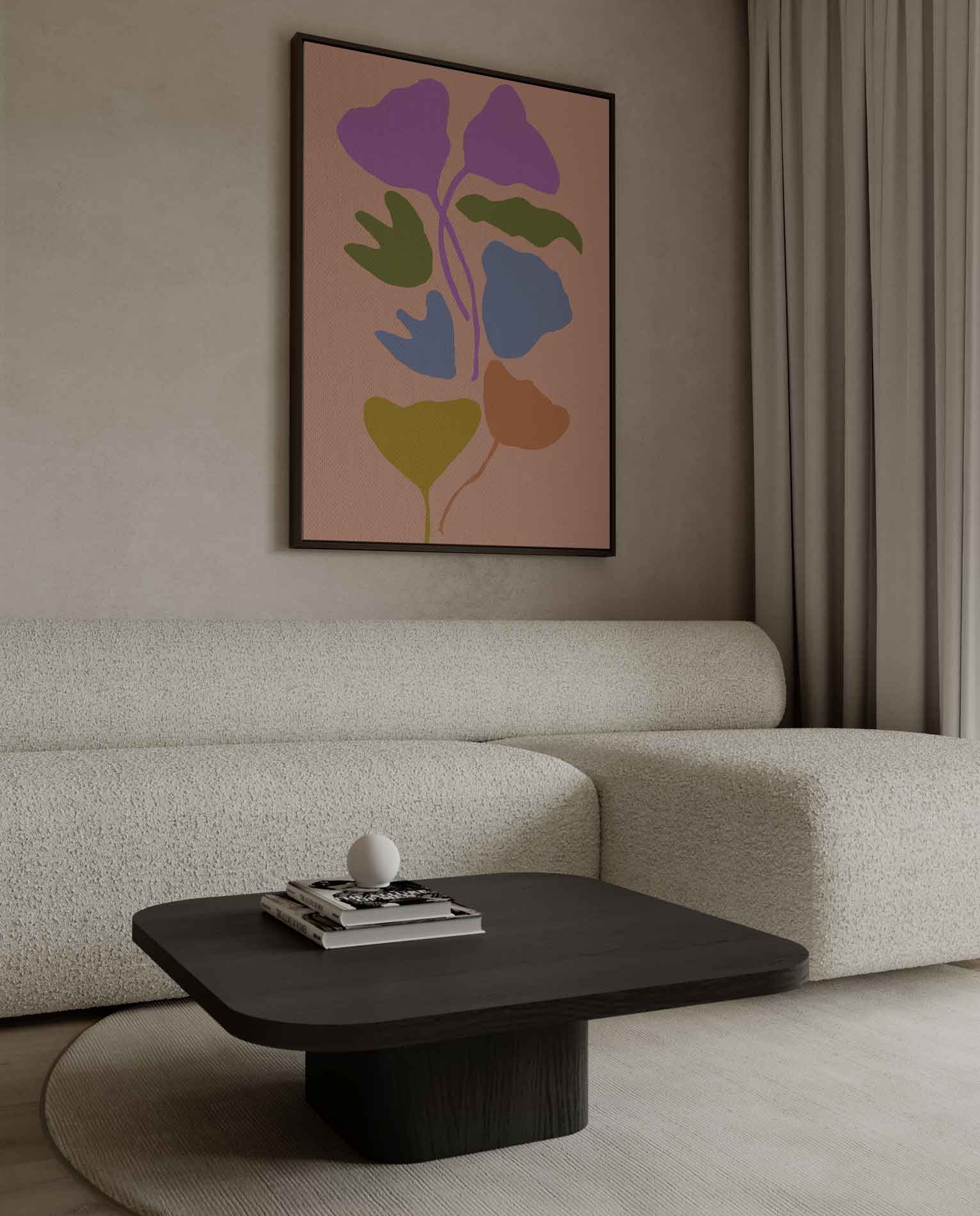 Kleurrijke Bloempatronen Kunstwerk-canvas-dibond-plexiglas-wanddecoratie-WallArtistic