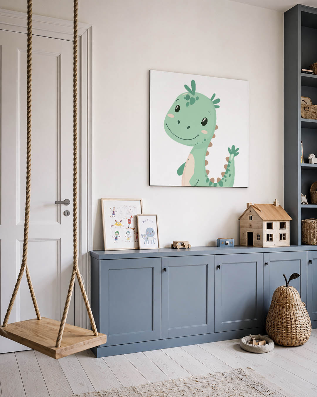 Vrolijke dino illustratie Kunstwerk