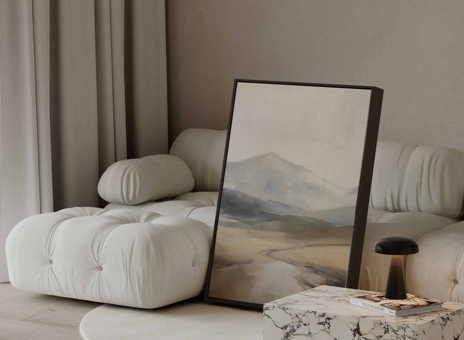 Rustgevend Berglandschap Kunstwerk-canvas-dibond-plexiglas-wanddecoratie-WallArtistic