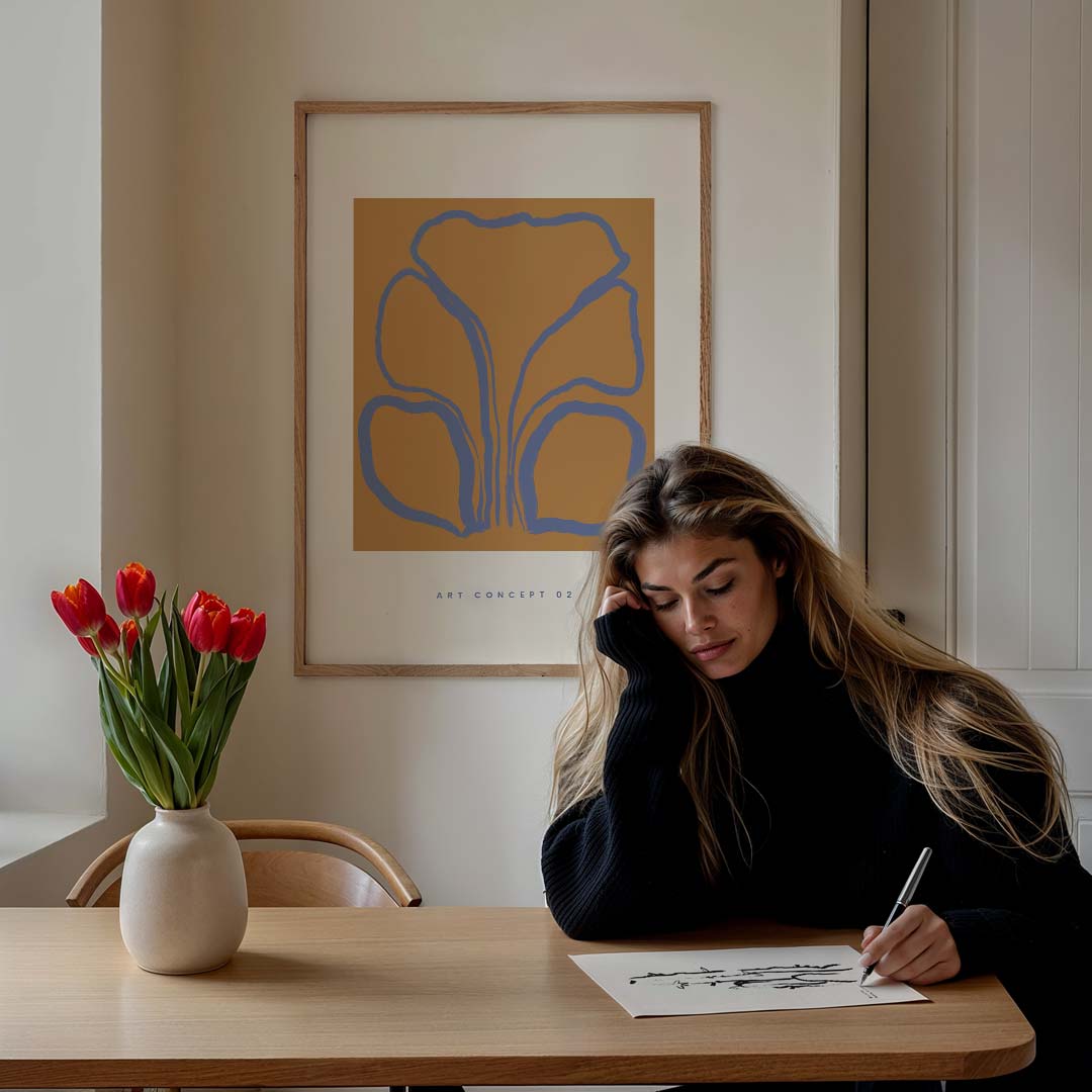 Abstracte Bloem Symfonie Poster-WallArtistic