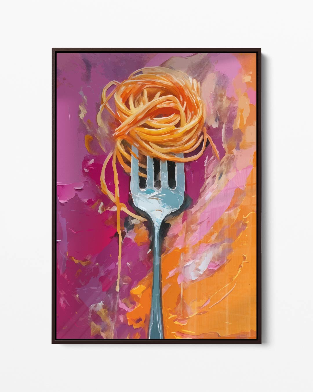 Spaghetti op een Vork Kunstwerk-canvas-dibond-plexiglas-wanddecoratie-WallArtistic