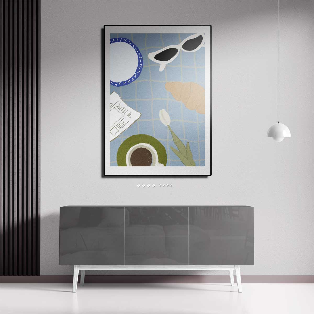 Zonnige Ontbijtsferen Kunstwerk-canvas-dibond-plexiglas-wanddecoratie-WallArtistic