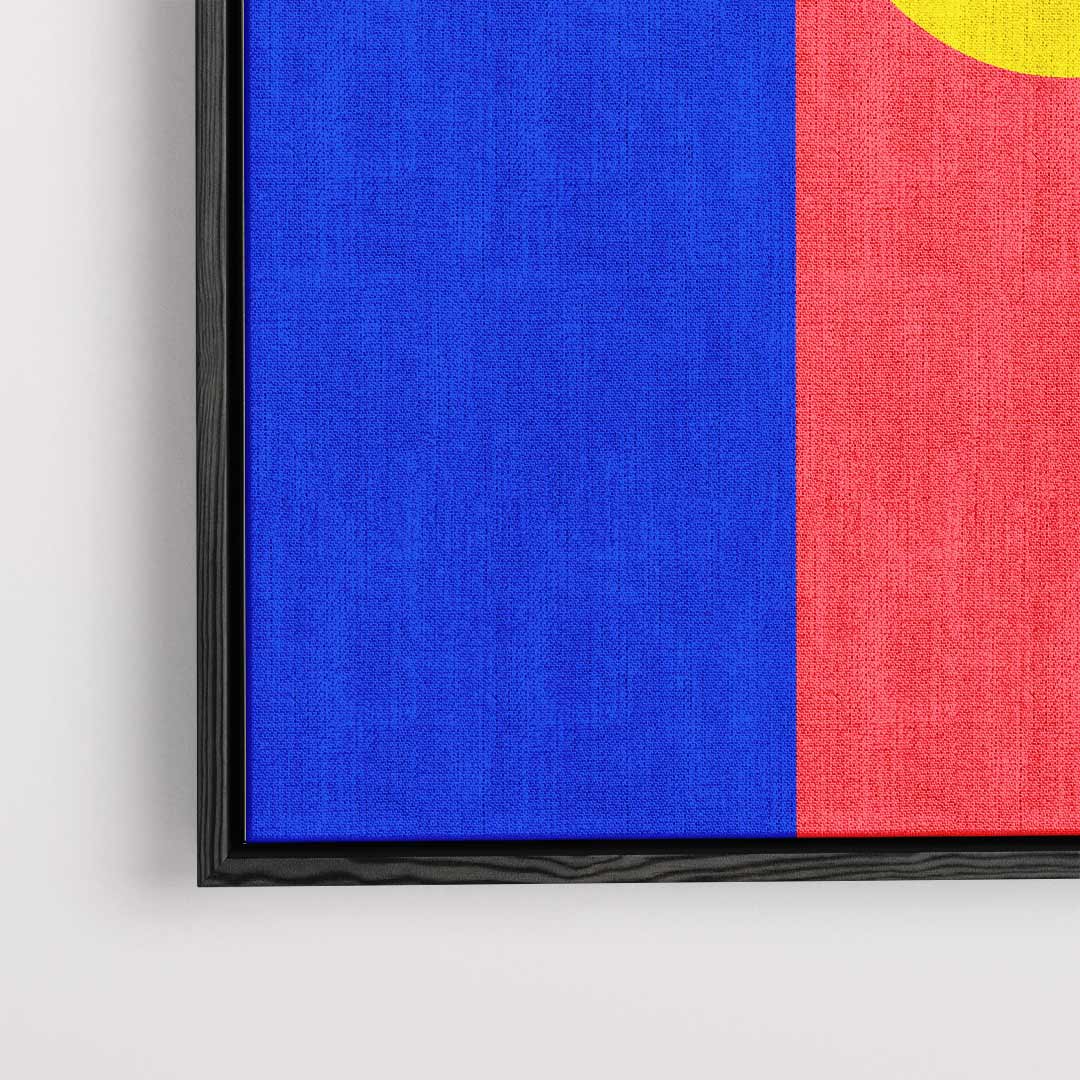 Kleurrijke Golven van Geometrie Kunstwerk-canvas-dibond-plexiglas-wanddecoratie-WallArtistic