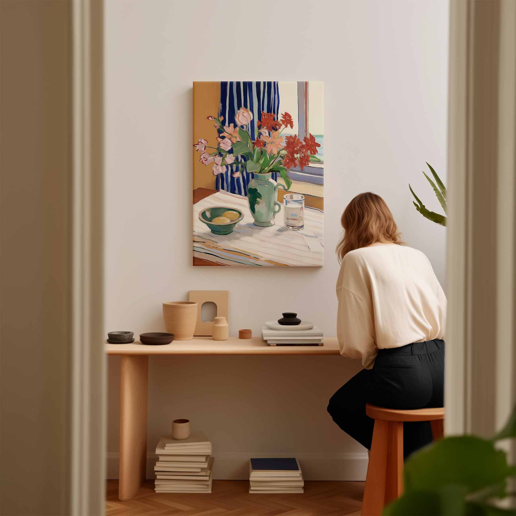 Tijdloze Bloemsymfonie Kunstwerk-canvas-dibond-plexiglas-wanddecoratie-WallArtistic