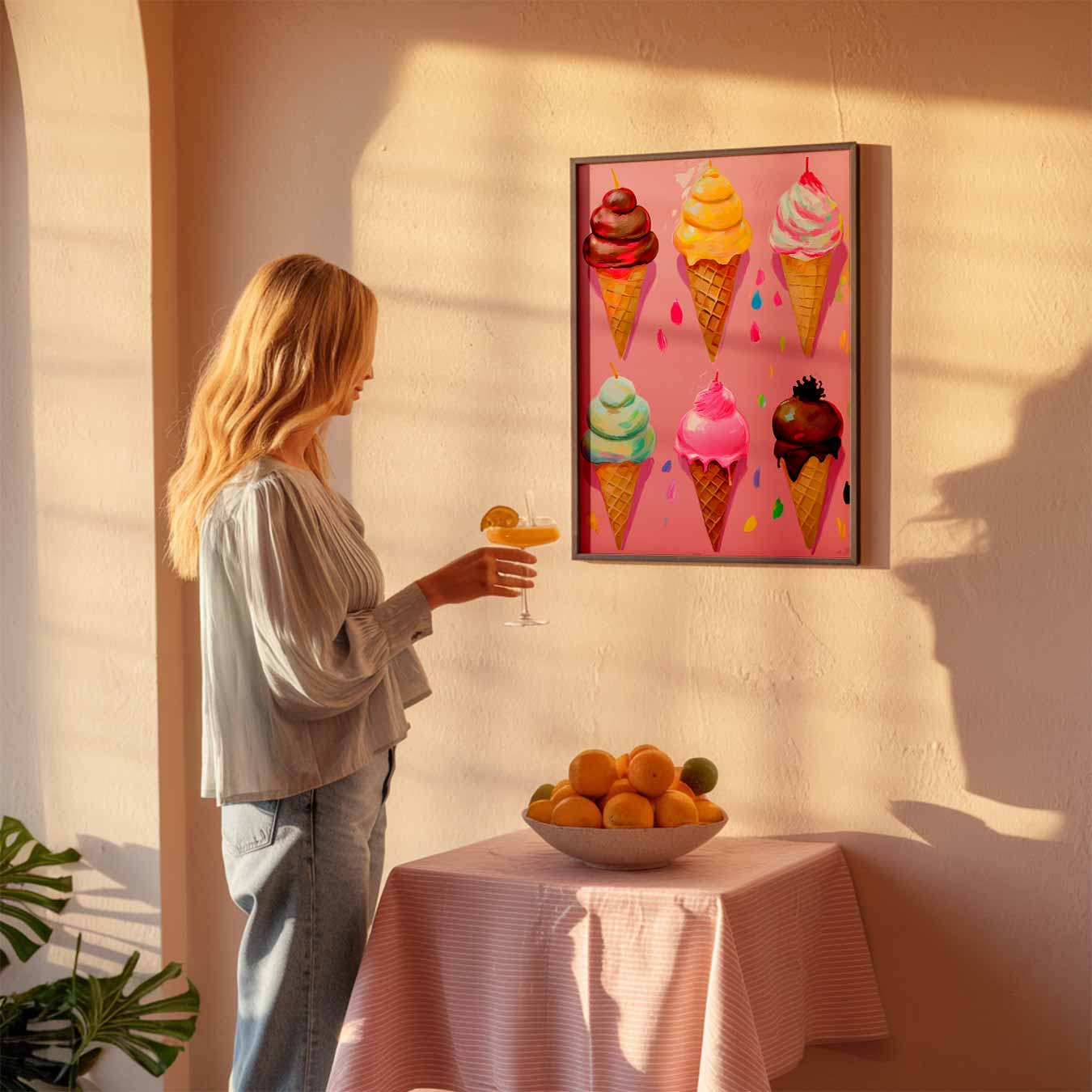 Kleurrijke IJshoorntjes Poster-WallArtistic