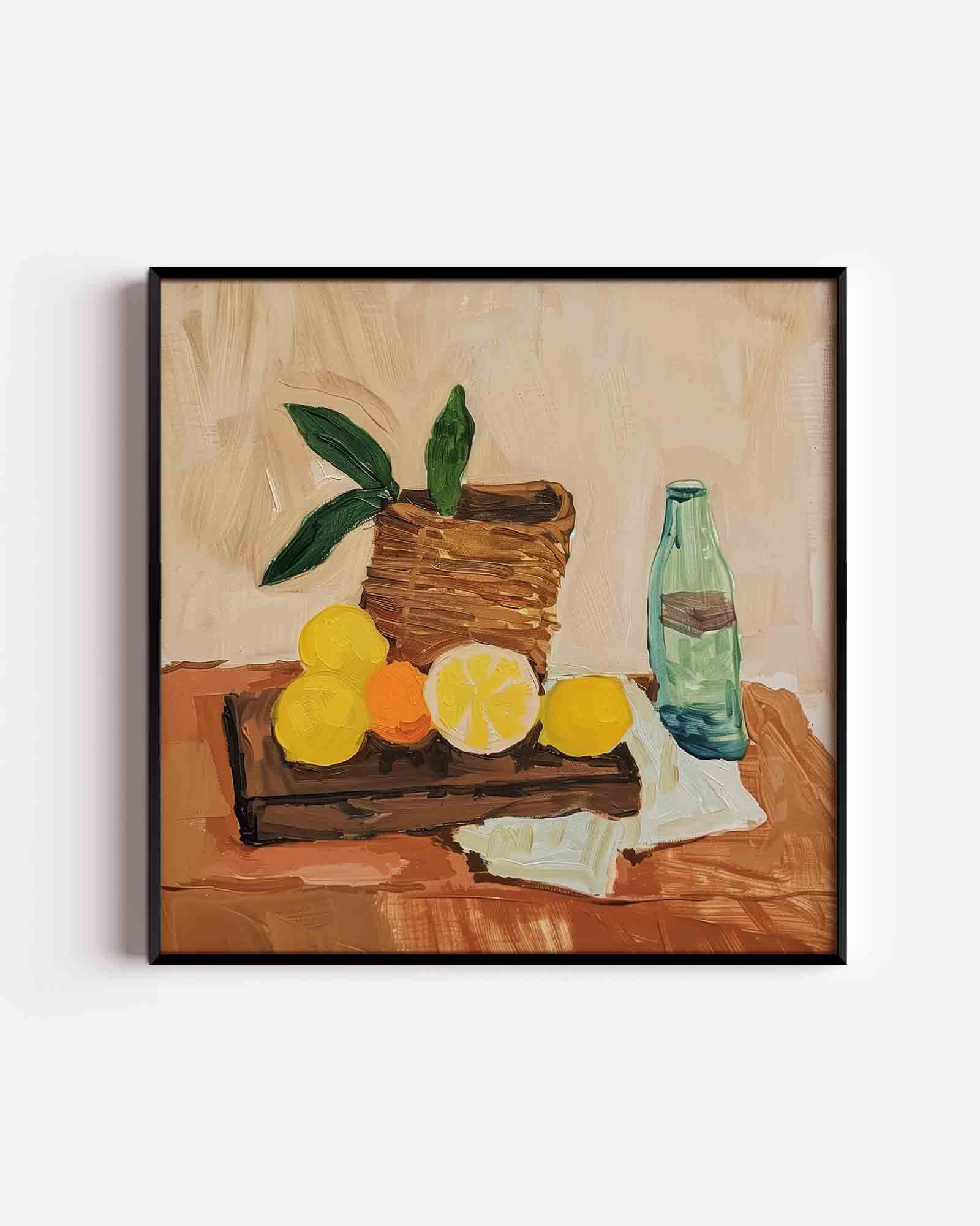 Fruit en fles Poster