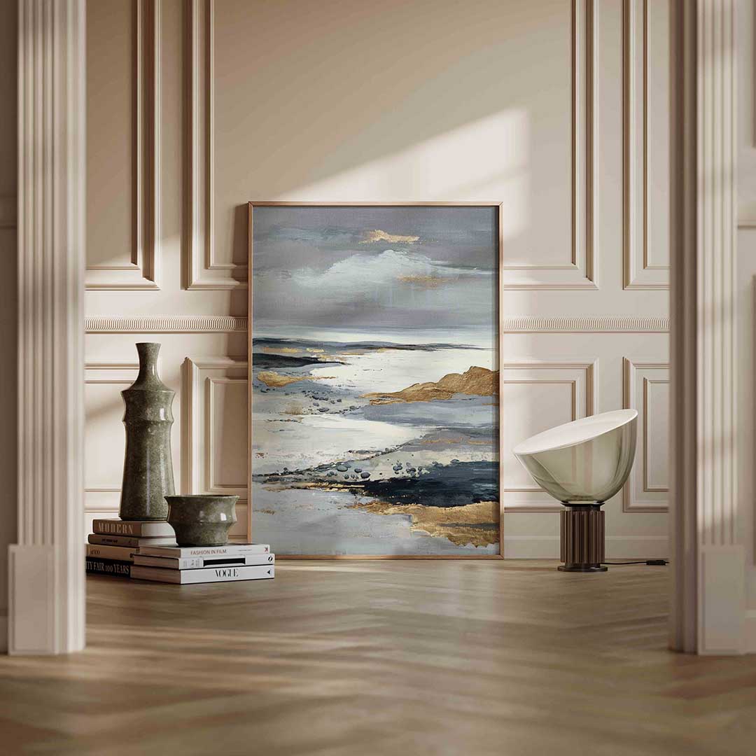 Landschap met gouden accenten Poster
