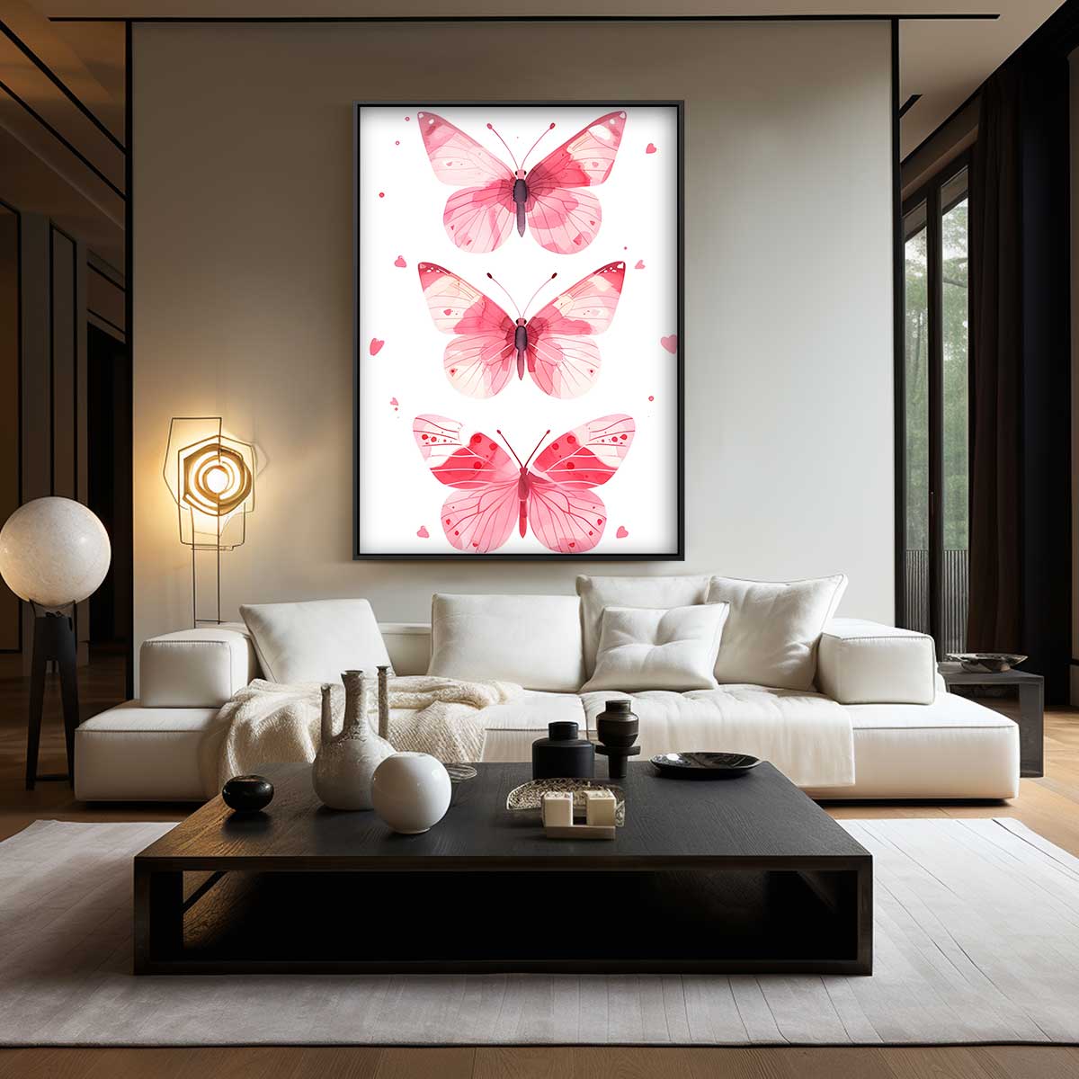 Vlinder Liefde Kunstwerk-canvas-dibond-plexiglas-wanddecoratie-WallArtistic