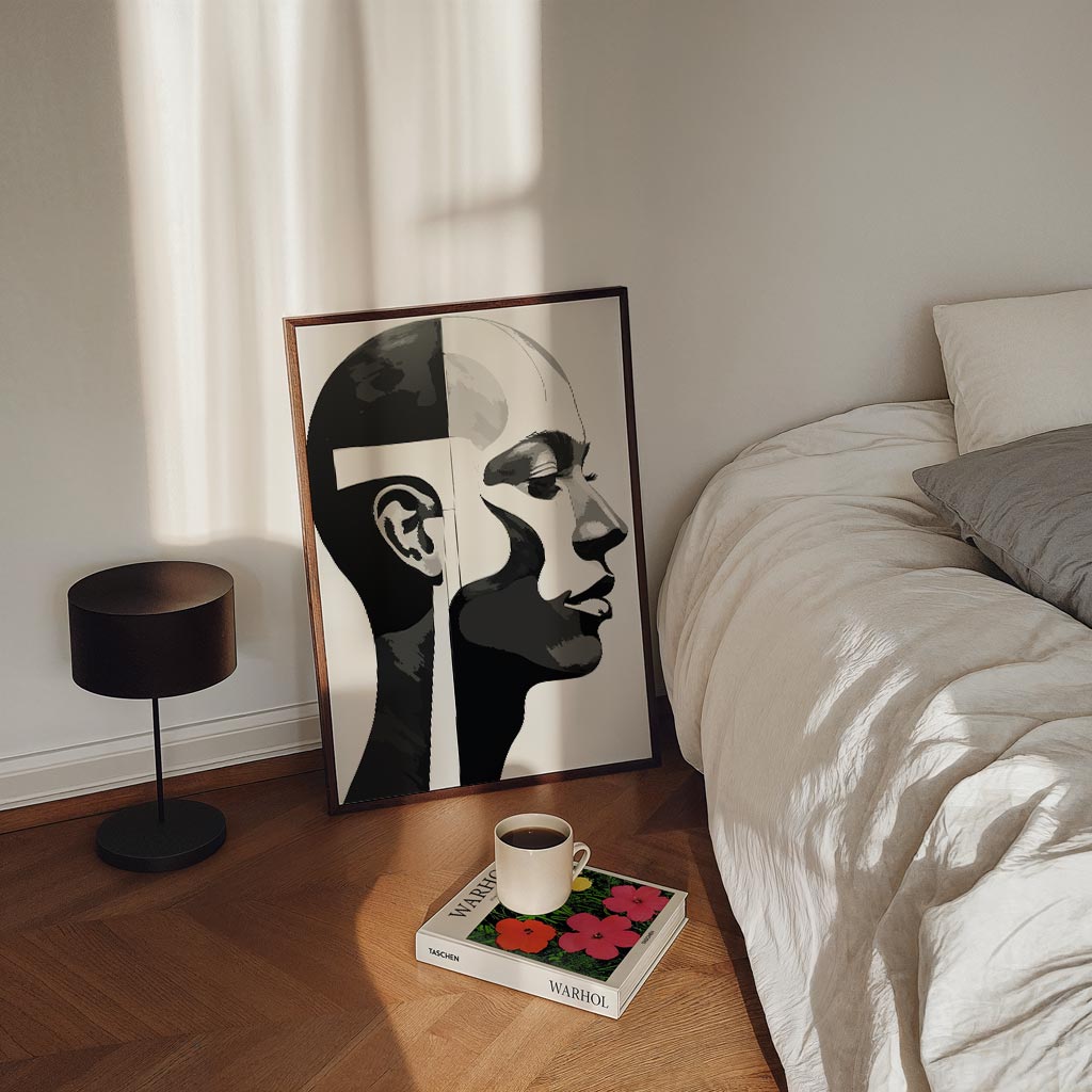 Moderne Contrasten Portret Poster-WallArtistic