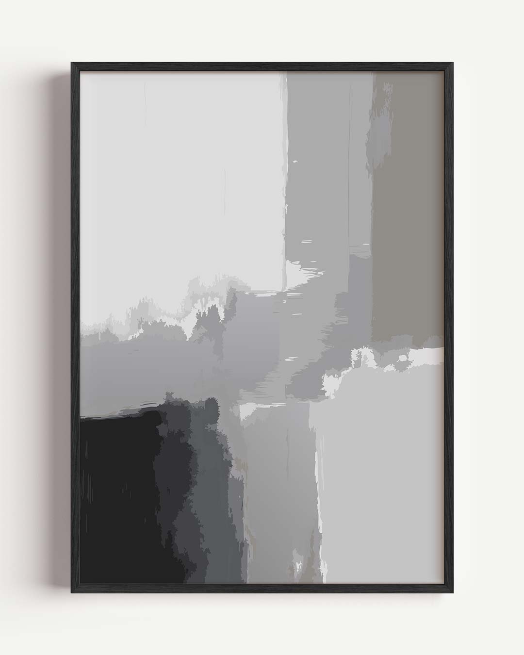 Abstracte Grijze Kunstposter-WallArtistic