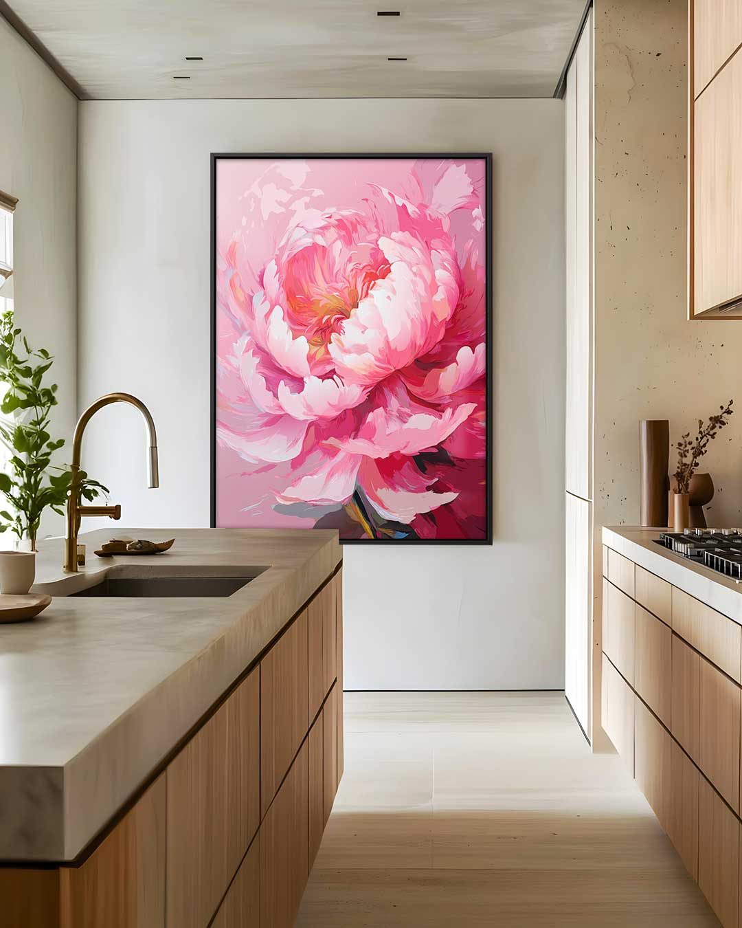 Stralende Bloem Fantasie Kunstwerk-canvas-dibond-plexiglas-wanddecoratie-WallArtistic