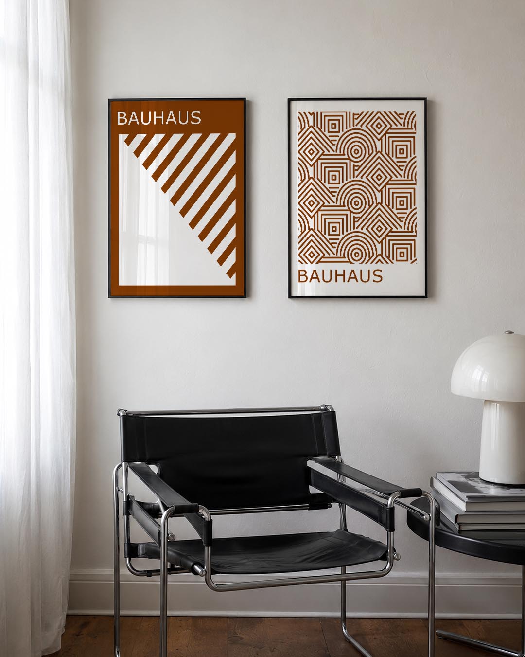 Diagonal lijnenpatroon Posterset