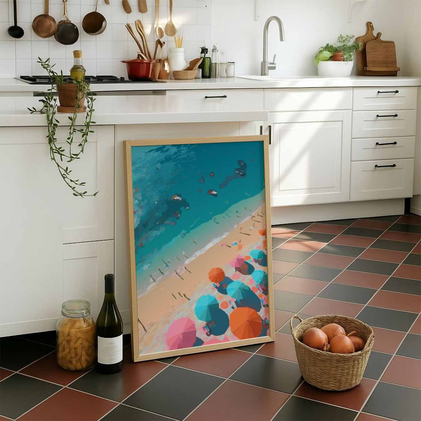 Zonnige Stranddag Poster-WallArtistic