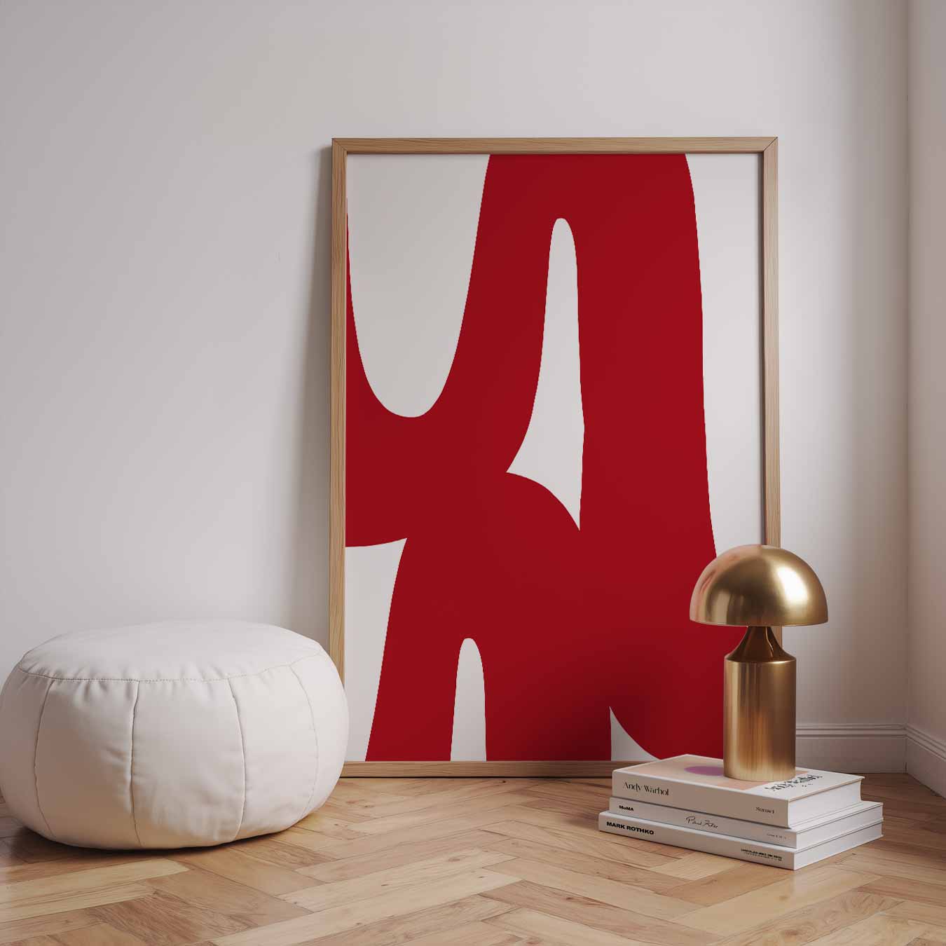 Stijlvolle Rode Abstracte Poster