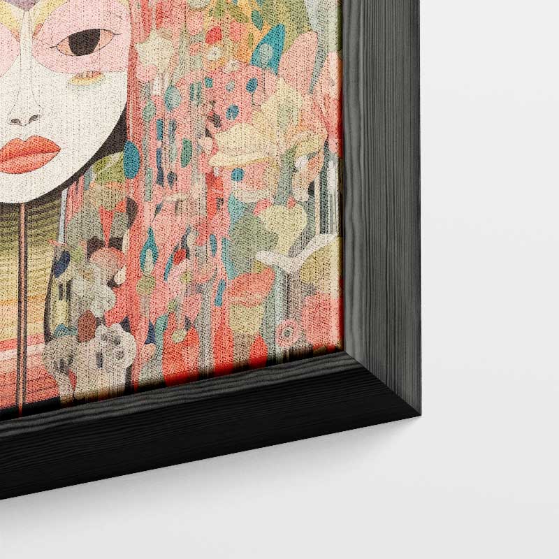 Vrolijke Fantasiegezichten Kunstwerk-canvas-dibond-plexiglas-wanddecoratie-WallArtistic