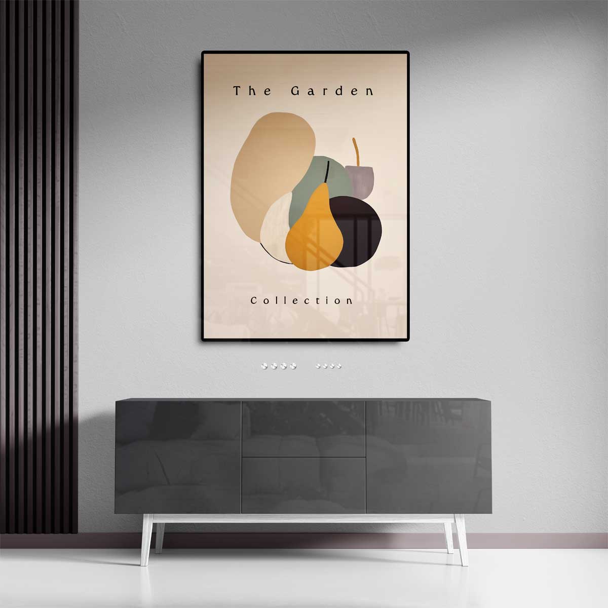 Organische Vormen in de Tuin Kunstwerk-canvas-dibond-plexiglas-wanddecoratie-WallArtistic