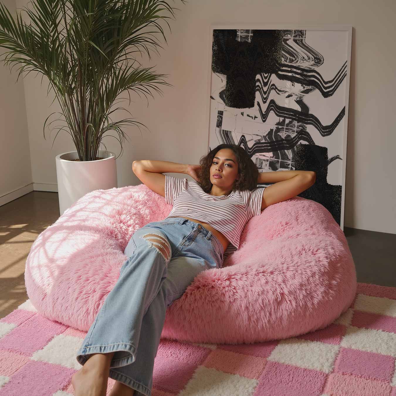 Abstracte Zwart-Wit Golven Poster-WallArtistic