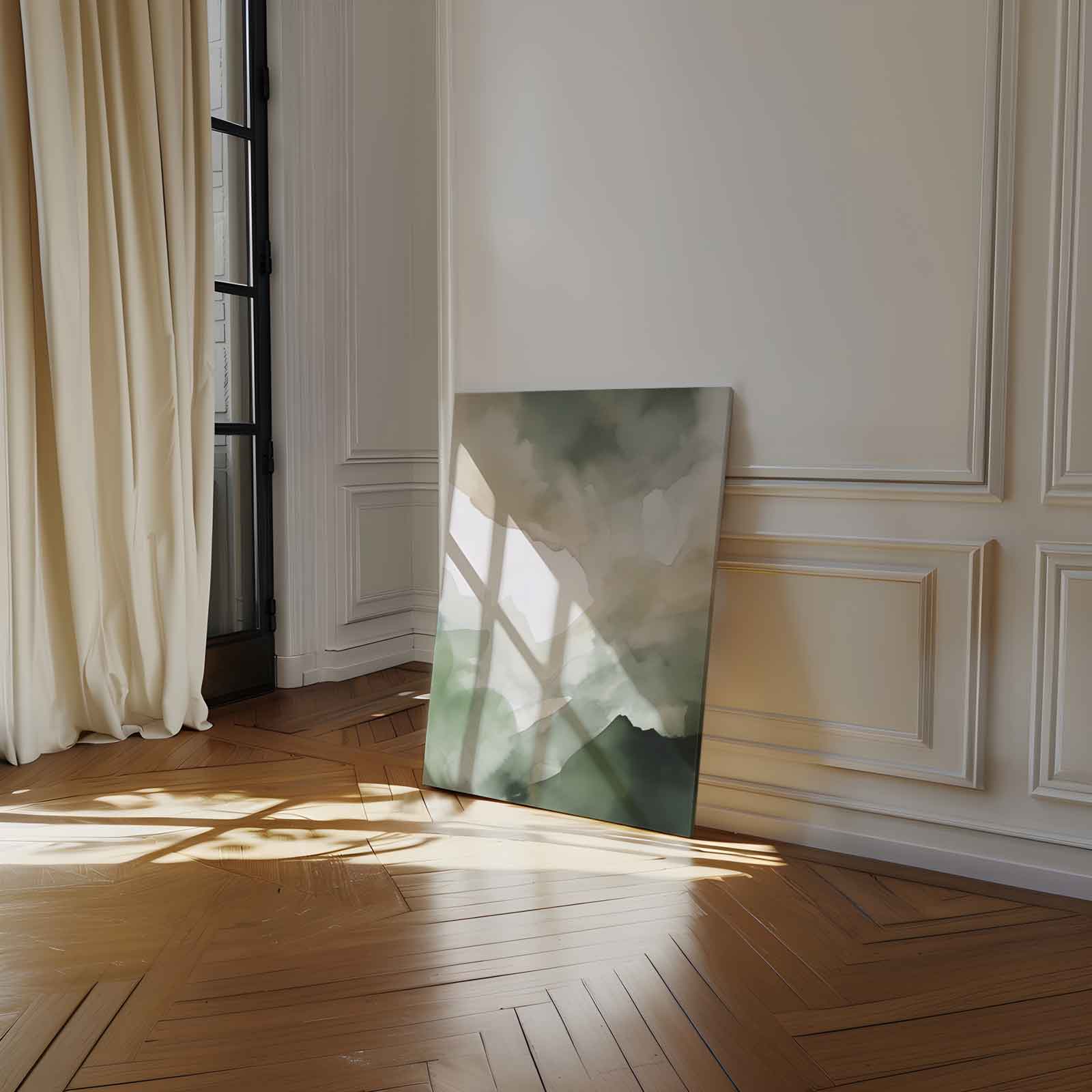 Natuurlijke Aardetinten Abstract Kunstwerk-canvas-dibond-plexiglas-wanddecoratie-WallArtistic