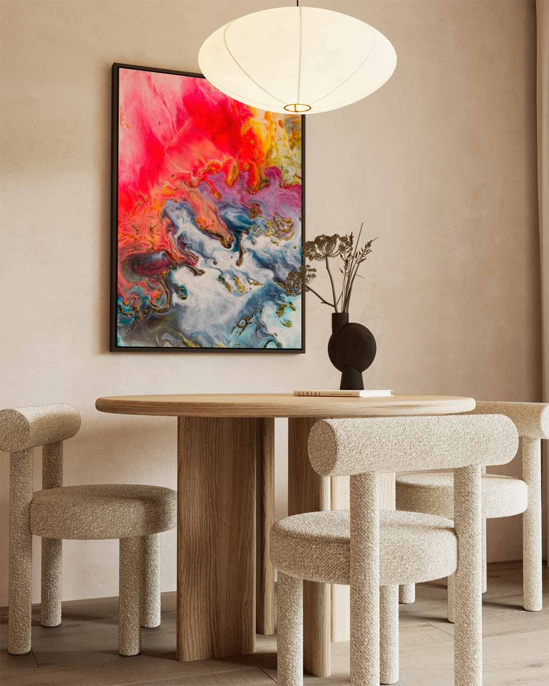 Kleurrijke Kosmos Kunstwerk-canvas-dibond-plexiglas-wanddecoratie-WallArtistic