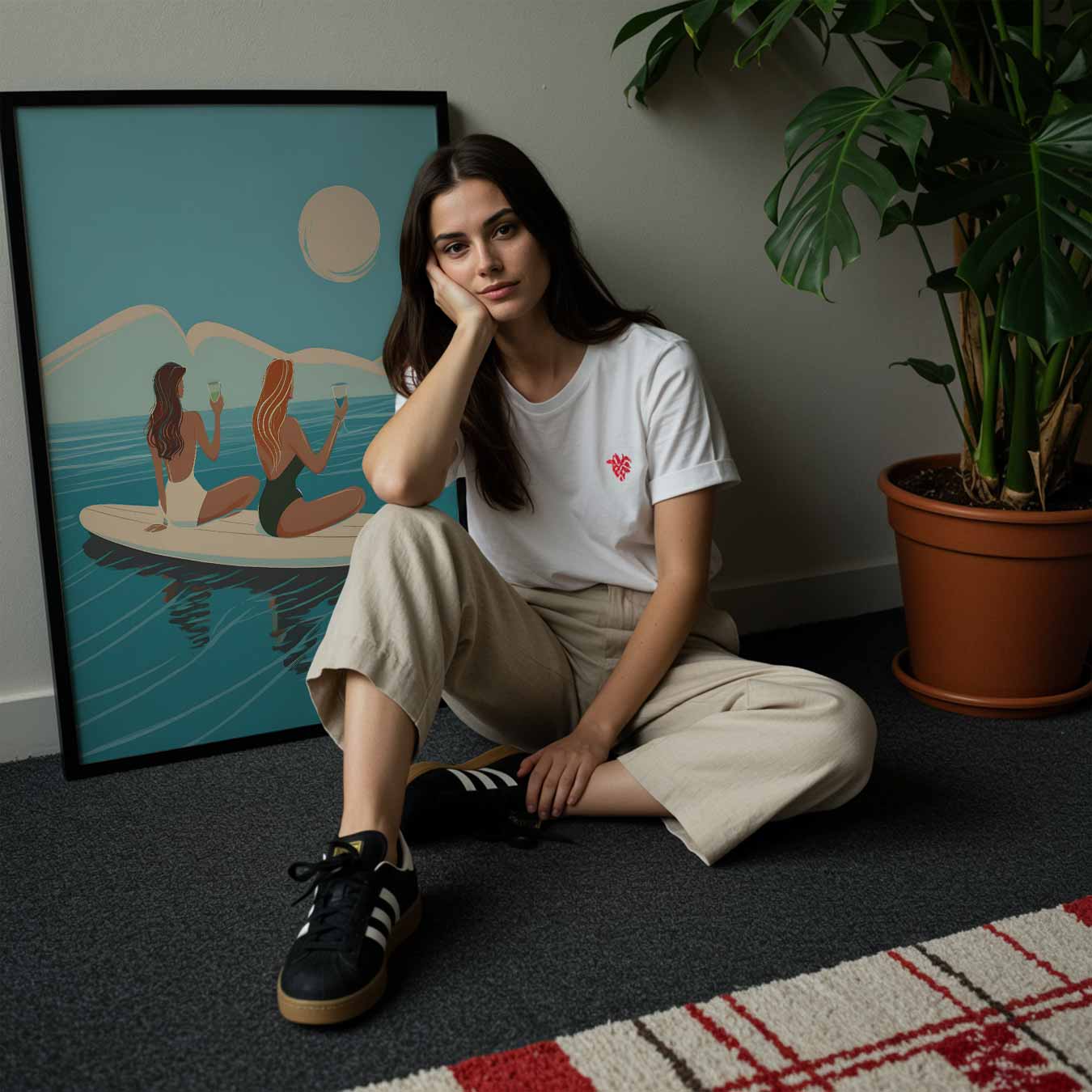 Zonsondergang op het Water Poster-WallArtistic