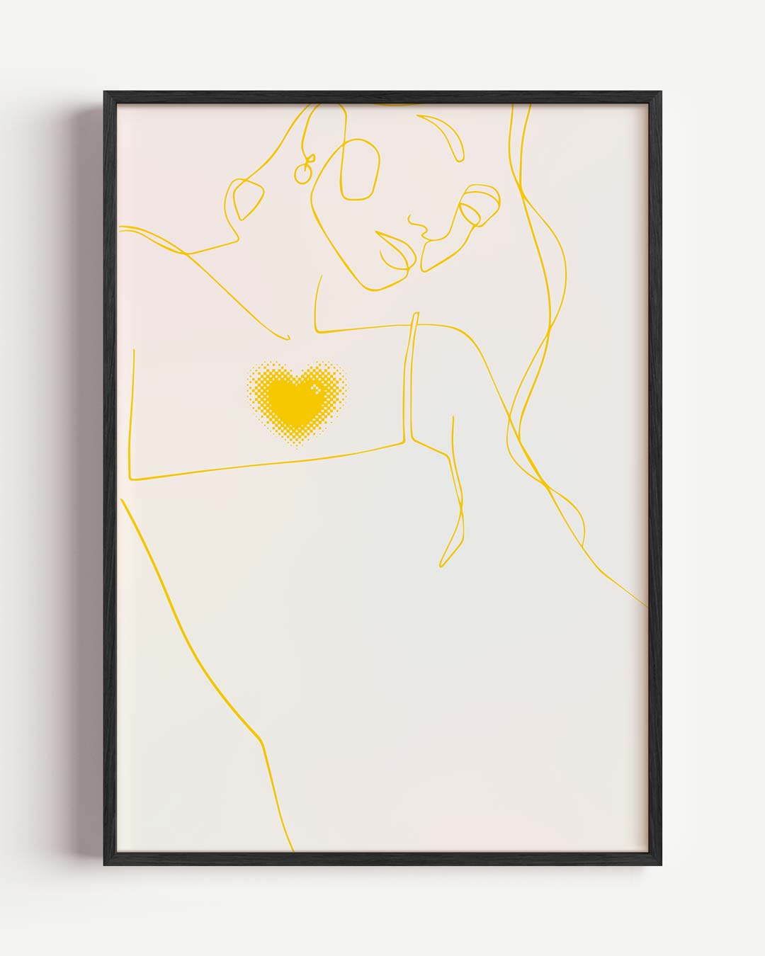 Romantische Lijnkunst Poster-WallArtistic