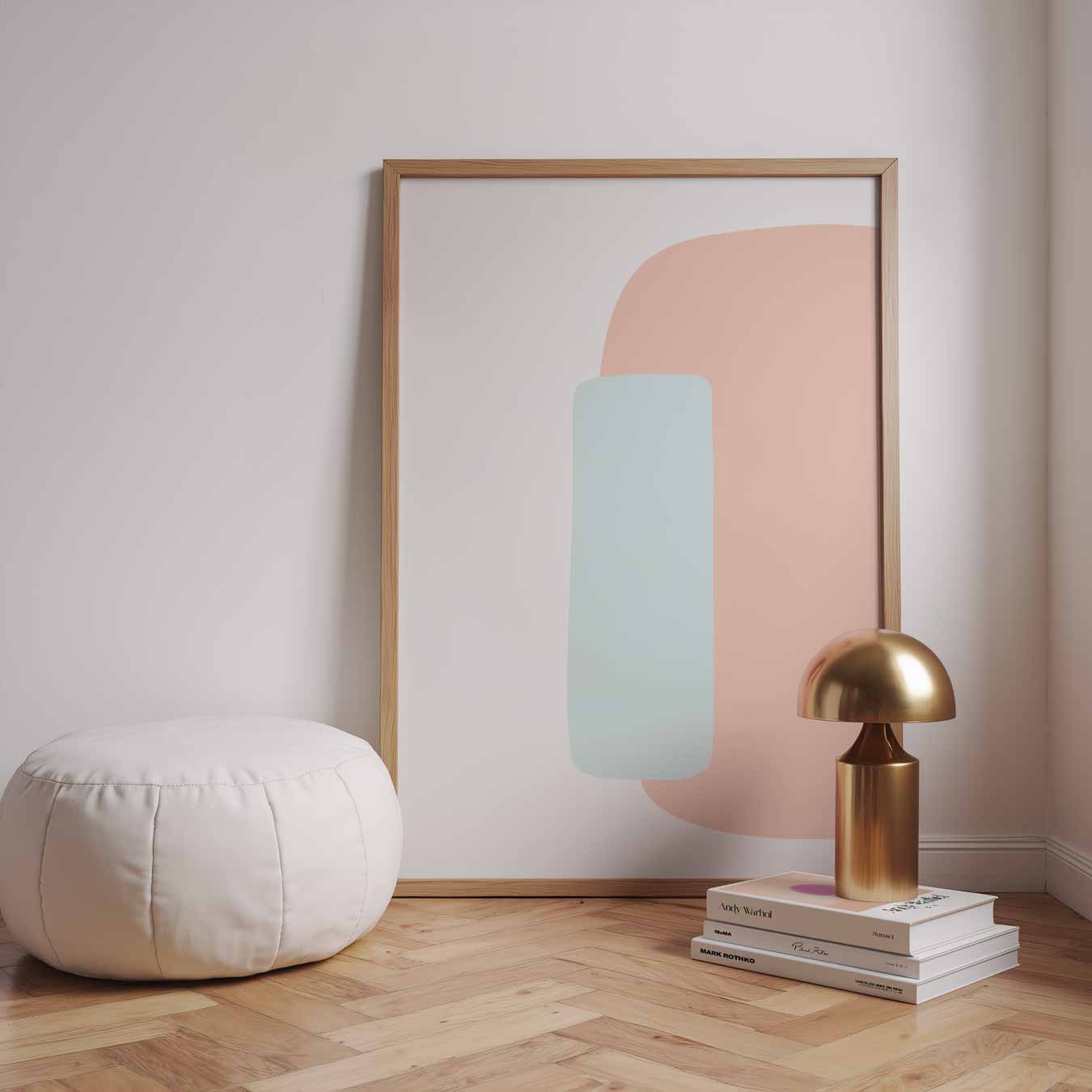 Abstracte Pastel Vormen Poster