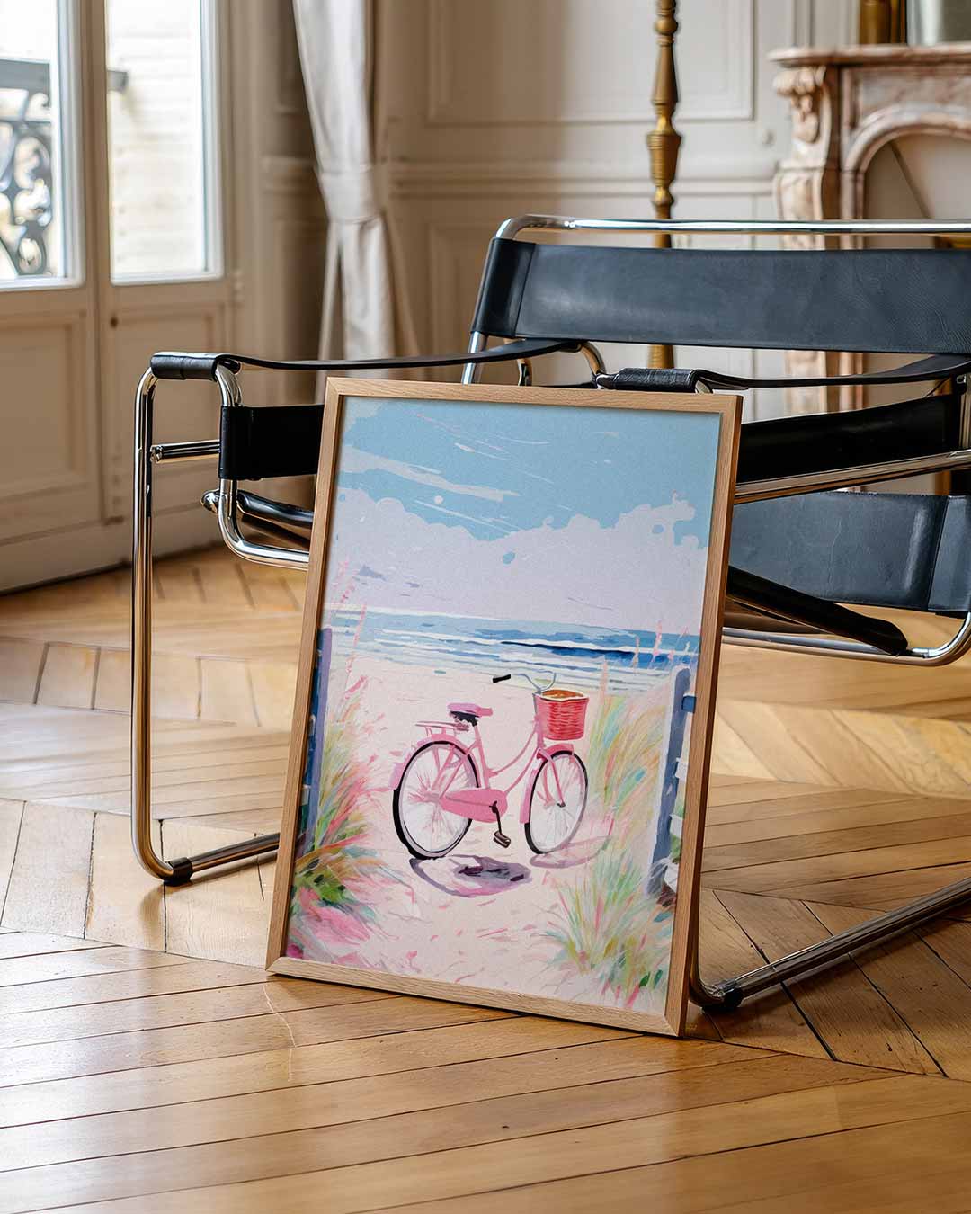 Zomerse Strandfiets Poster-WallArtistic