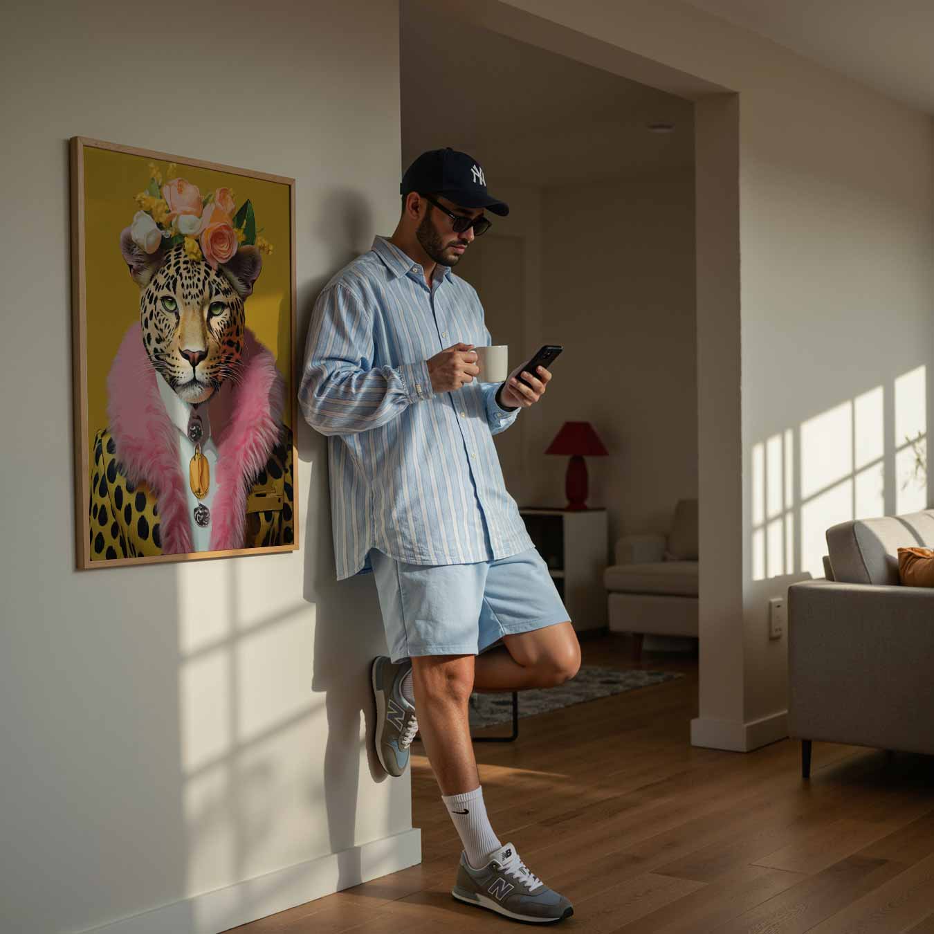 Stijlvolle Luipaard Portrait Poster-WallArtistic