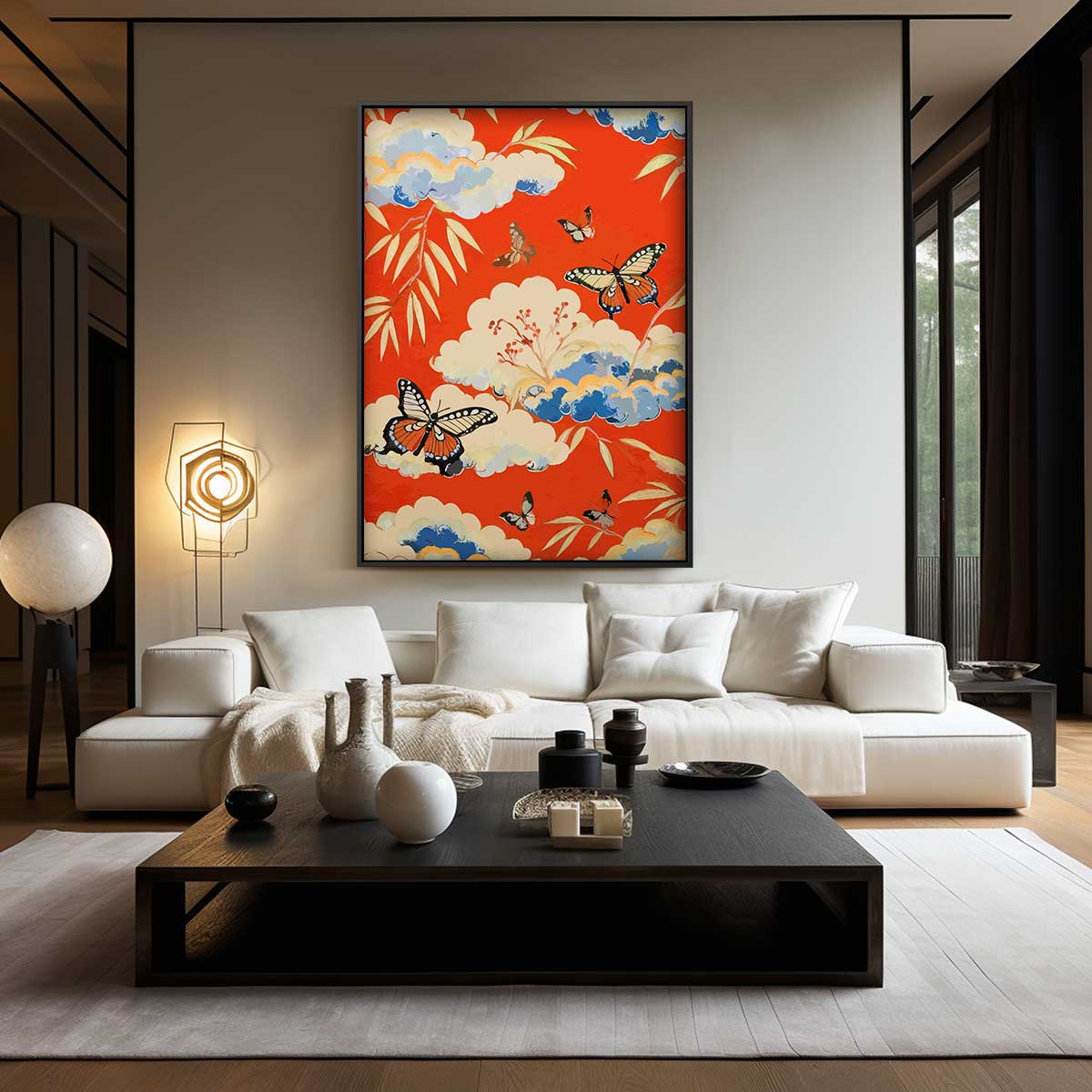 Vlinders in de Lucht Kunstwerk-canvas-dibond-plexiglas-wanddecoratie-WallArtistic