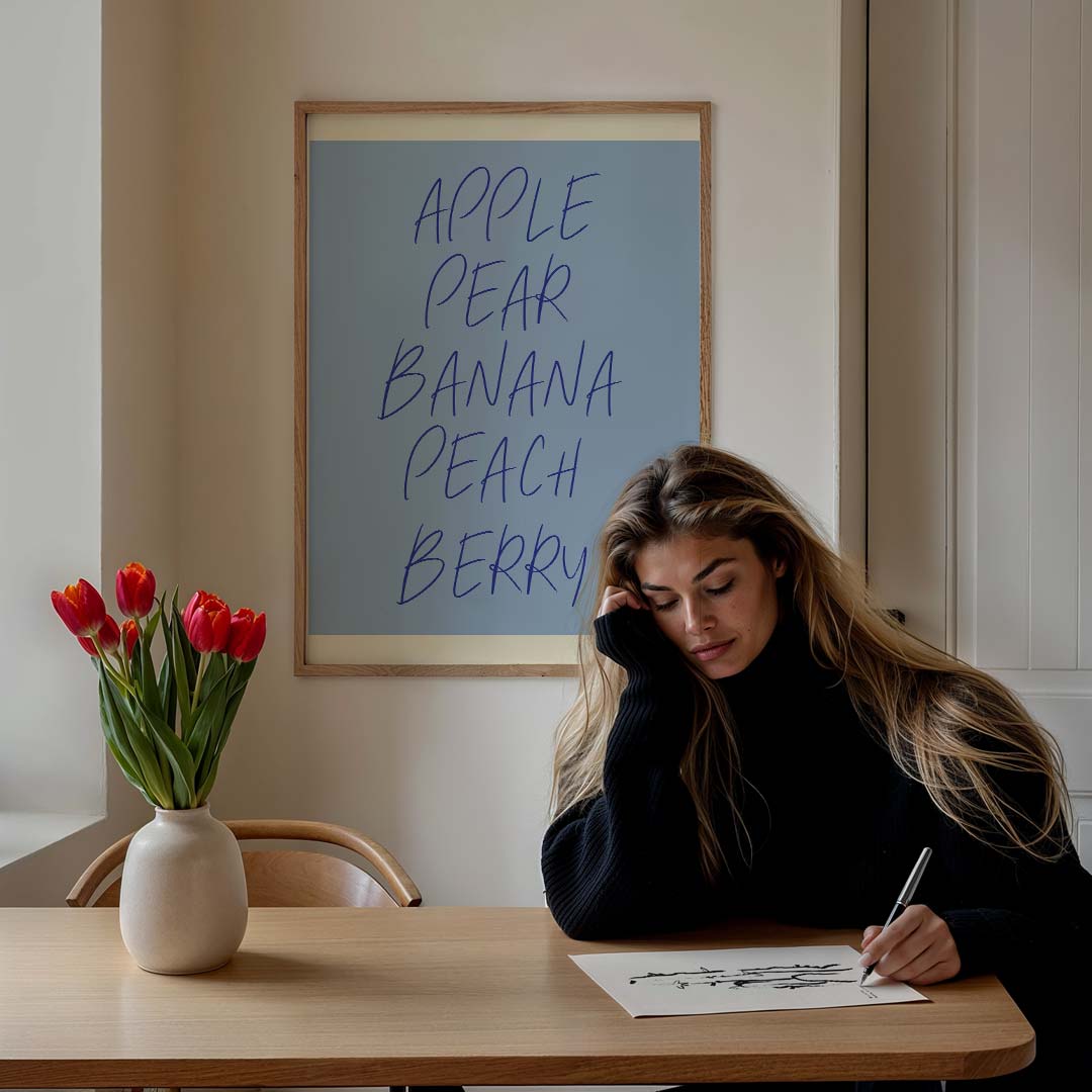 Fruitige Woorden Poster-WallArtistic