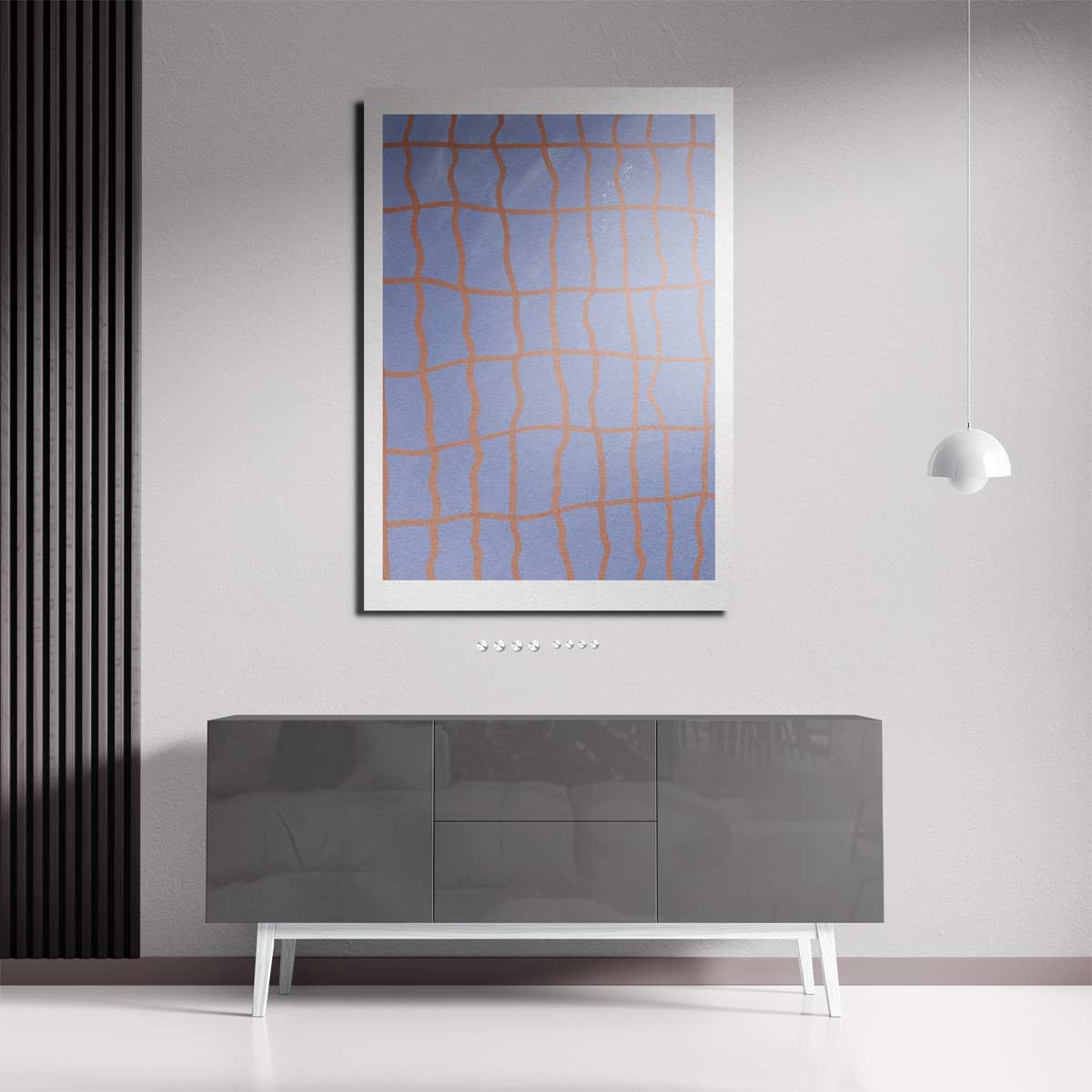 Speels Blauwe Abstractie Kunstwerk-canvas-dibond-plexiglas-wanddecoratie-WallArtistic
