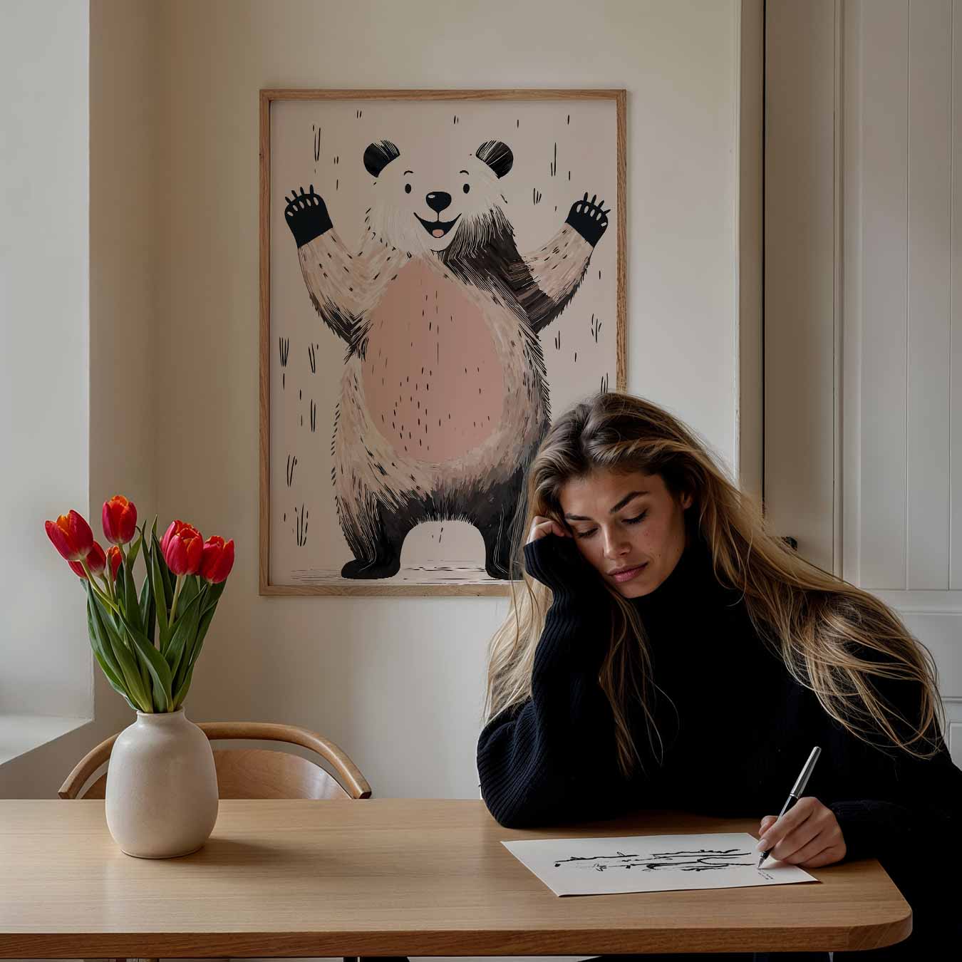 Vrolijke Panda Poster