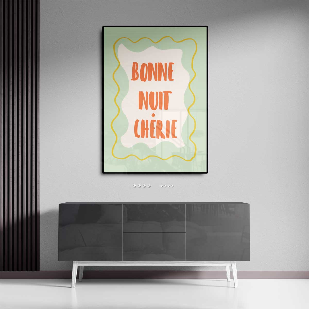 Bonne Nuit Chérie Kunstwerk-canvas-dibond-plexiglas-wanddecoratie-WallArtistic