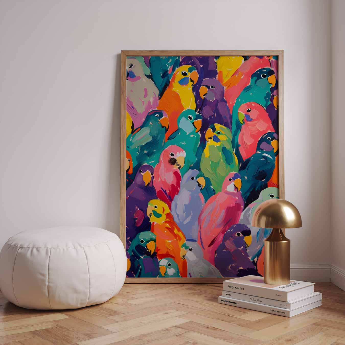 Kleurrijke Papegaaienpracht Poster-WallArtistic