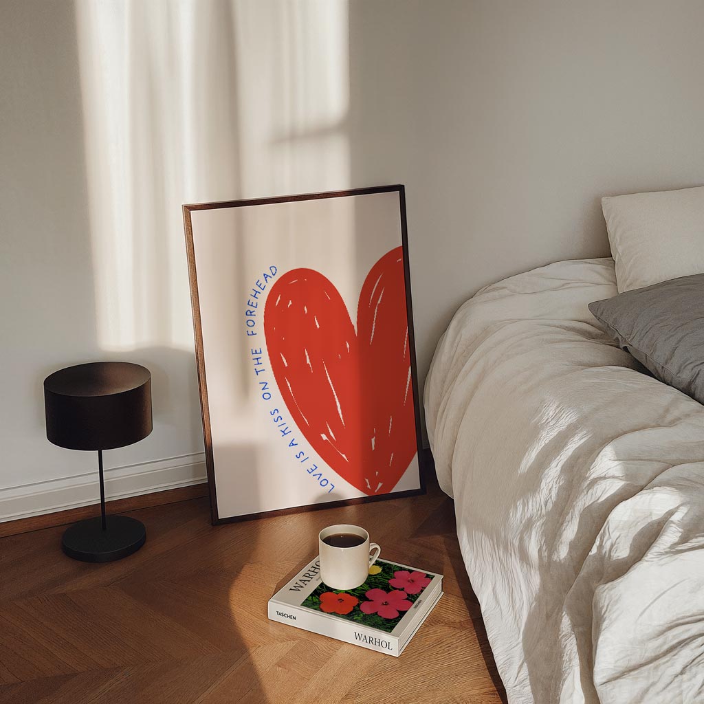 Liefdevolle Kus Voorhoofd Poster
