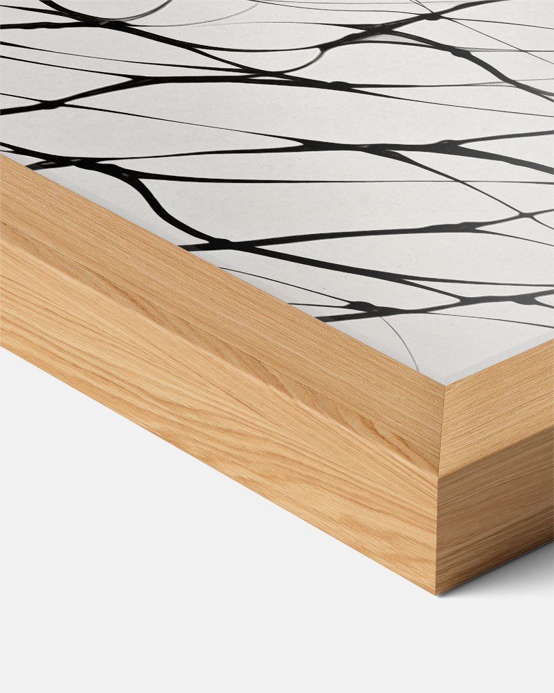 Elegante Zwart-Wit Abstracte Poster-WallArtistic